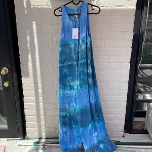 Back Beat Co. Blue Tie-Dye Jumpsuit